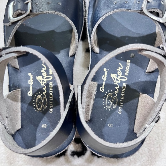 Hoy Shoe Salt Water Sun-San Surfer sandals in navy leather - Picture 7 of 8